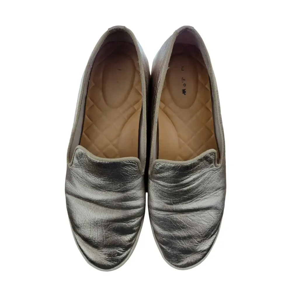 Birdies The Swift In Gold Leather Slip‎ On Sneakers Womens Size 9 Casual Comfort